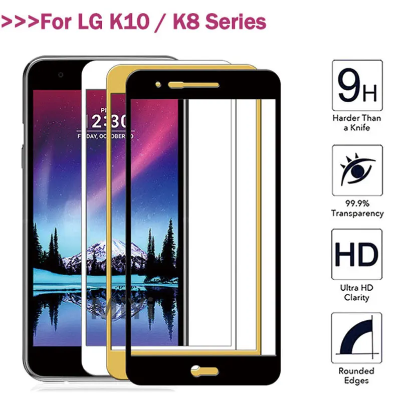 Экран протектор для LG K10 2017 K8 2016 2018 закаленное Стекло K 10 8 защитной Glas k защиты
