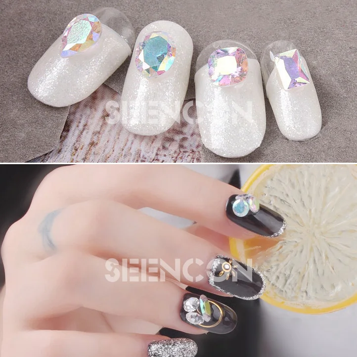 10 шт. прозрачные Стразы для ногтей с острым конским глазом|rhinestone necklace|rhinestone