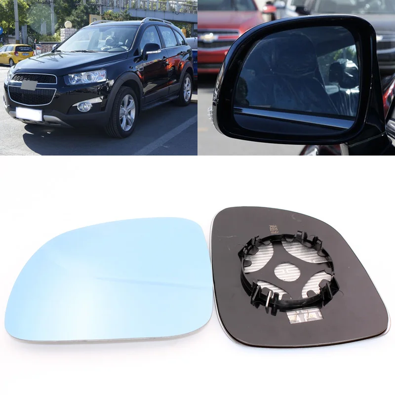 Зеркало бокового вида для Chevrolet Captiva 2012-2017 синее стекло с подогревом основания 1