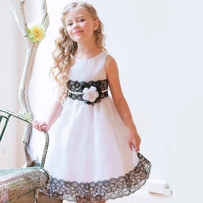 2016 Случайный Дизайнер Девушка Платье Принцессы Цветочный Печати Каждый День