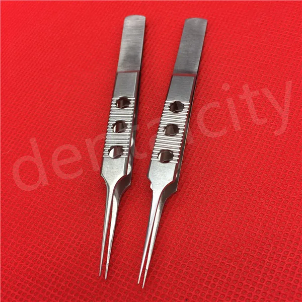 2pcs Микроскопические инструменты Инструменты для век нержавеющая сталь 110 мм щипцы для микрохирургии инструменты - Цвет: 2pcs