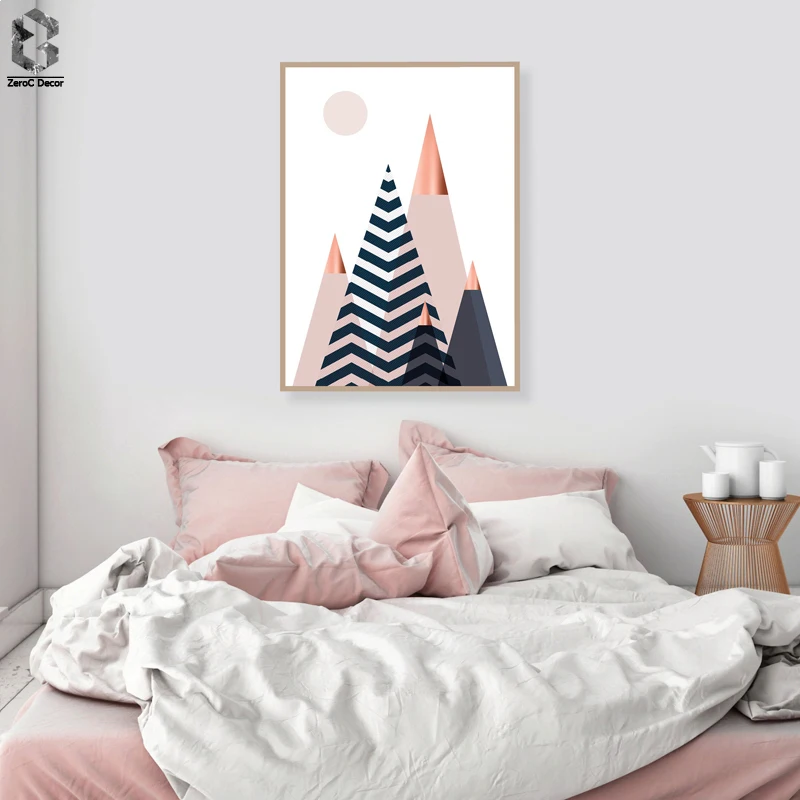 

Modern Canvas Art Poster Print Geometric Landscape Painting Nordic Style Abstract Wall Art Picture for Living Room Home Decor