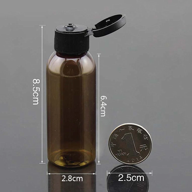 30ml Plastic Liquid Drop Bottle Refillable Conditioner Cream Water Bottles with Flip Cap Empty Containers Free Shipping - купить по