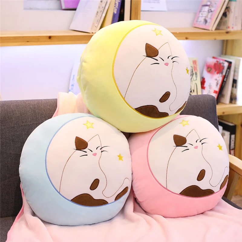 Kawaii Плюшевые игрушки для теней кошек мягкая подушка дивана кондиционер одеяло