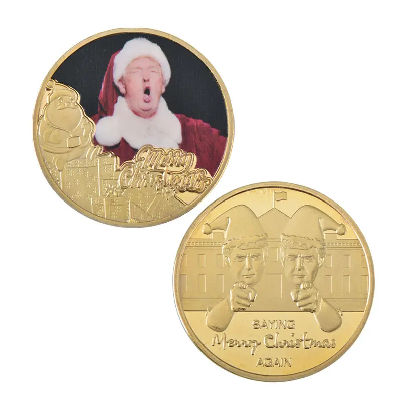 WR президент США Дональд Трамп металлические монеты позолоченная монета