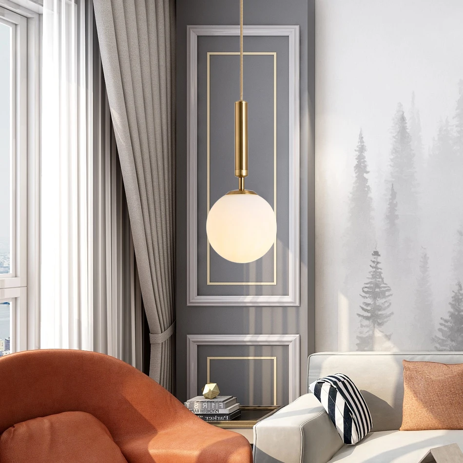 Современная Люстра для прикроватная тумбочка спальни маленькие тонкие nordic