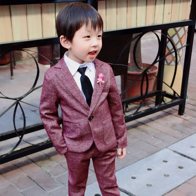 Новинка 2018 официальные костюмы для мальчиков комплекты одежды с цветами Детские