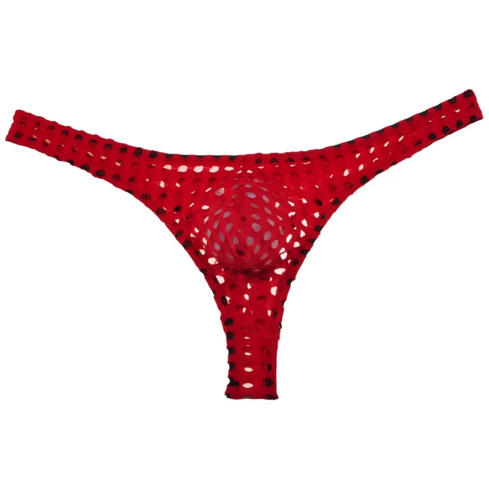 Дышащее пикантное бикини с дырками нижнее белье мужские стринги и g модное