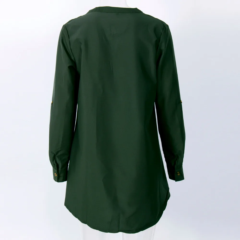 Женская блузка белая Армейская зеленая с длинным рукавом|spring clothes|new blousesblouse white |