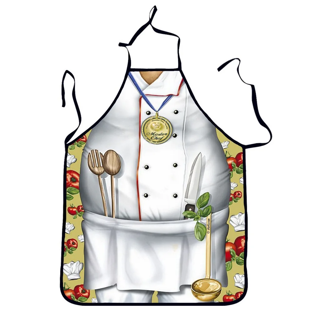 Мужской кухонный фартук 3D нагрудники с рисунком сексуальные мужские забавные