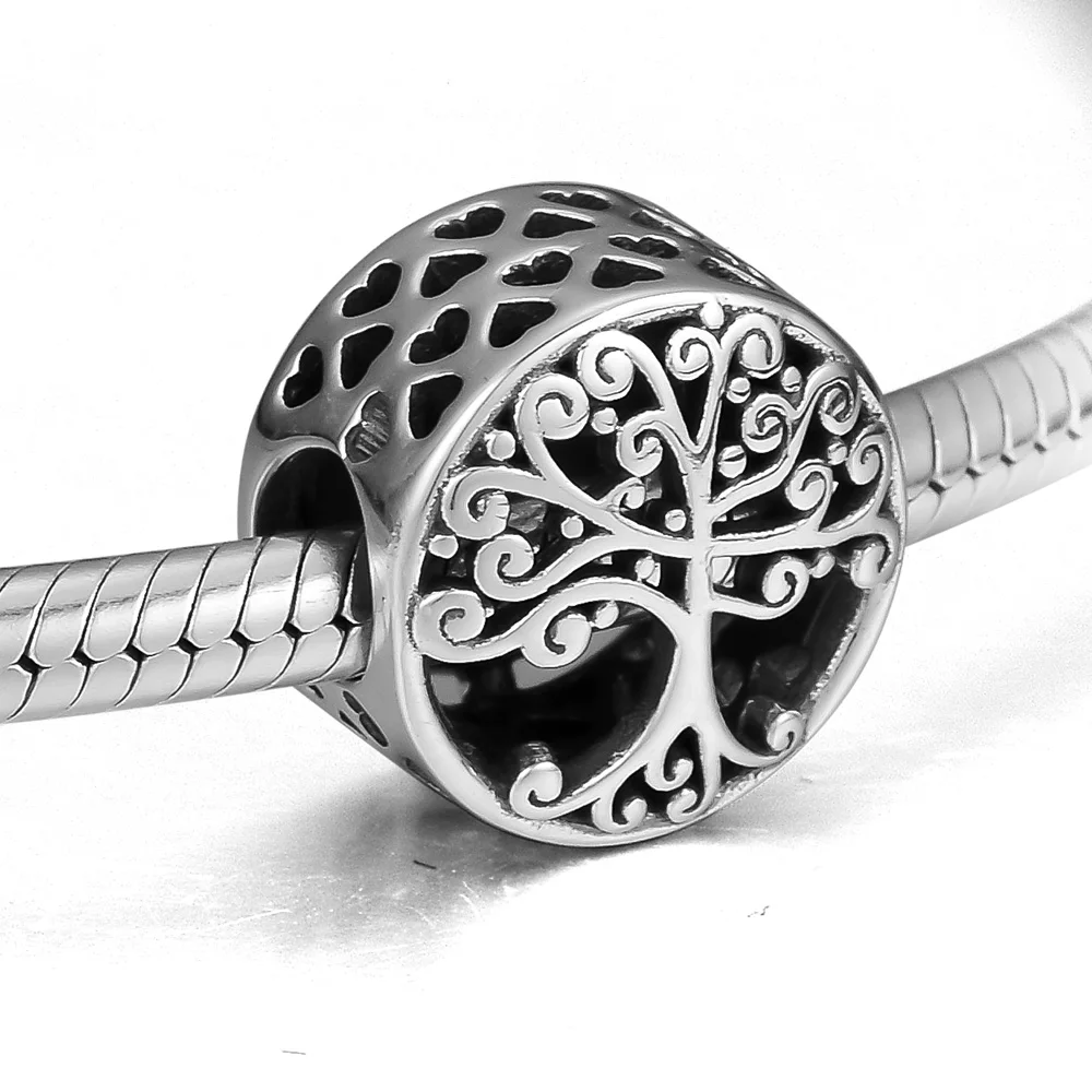 Beads FOR Jewelry Making DIY Sterling-Silver-Jewelry Family Roots Bead Charm Silver 925 Original Berloque Perles | Украшения и