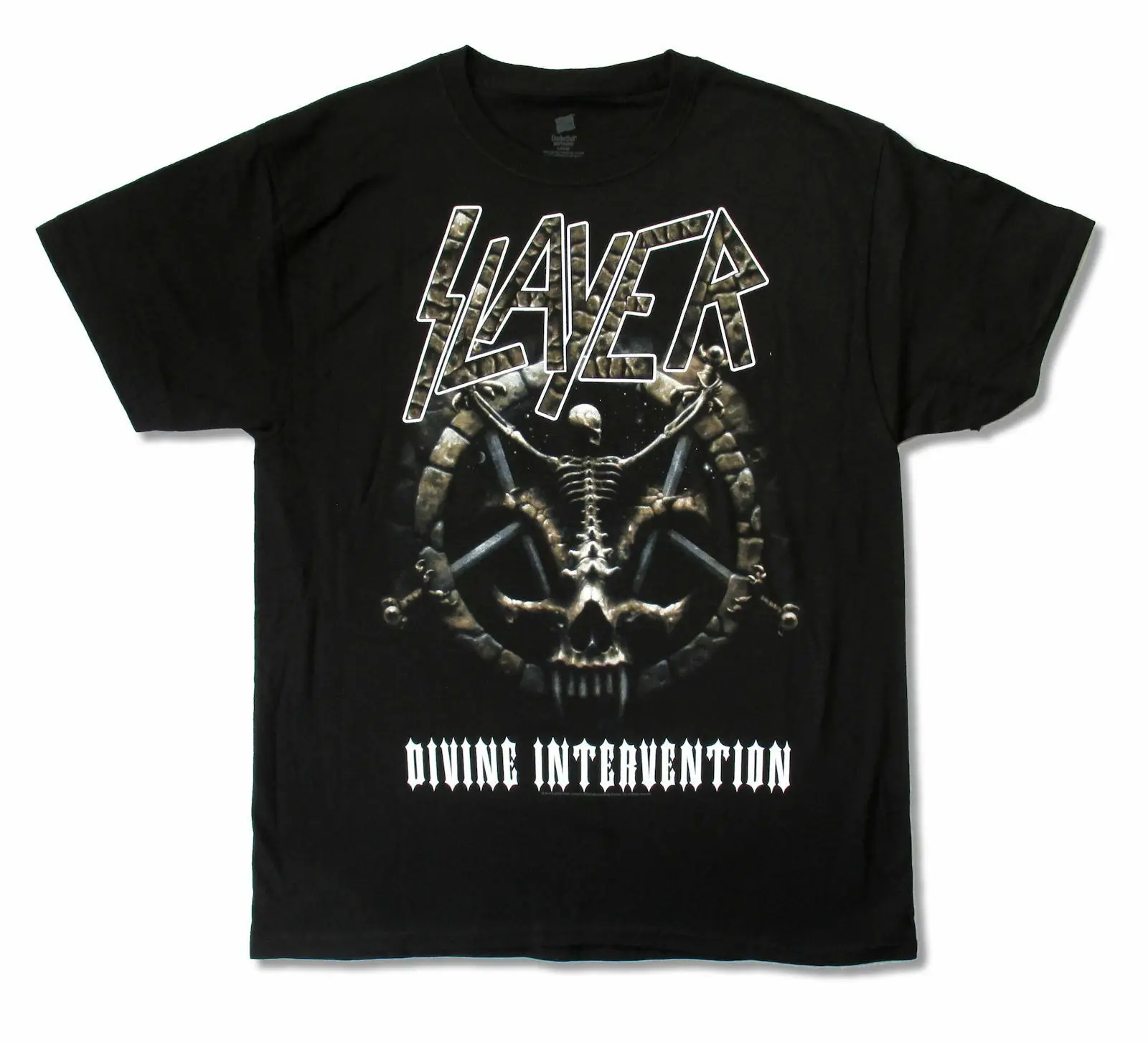 Slayer Divine Intervention World Tour LUX LA черная футболка новый официальный Мерч|Мужские