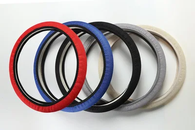 Чехол рулевого колеса автомобиля 38 см Универсальный сэндвич синтетическая ткань