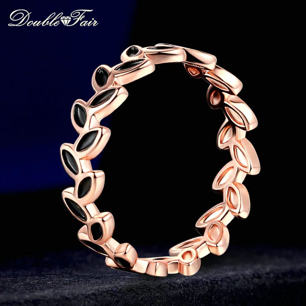 Женские Классические кольца в форме листьев ивы с глазурью вечерние ювелирные