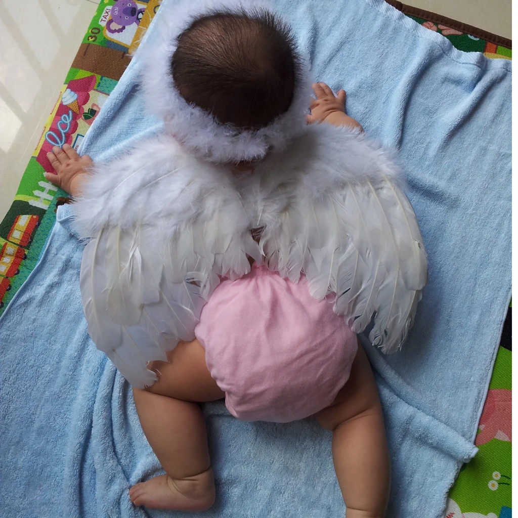 Новинка Лидер продаж 6 18mo Крылья ангела перо Купидон Фея ребенок фото реквизит