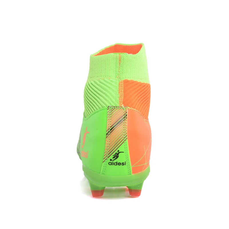 Men's Ankle High Tops Soccer Cleats Boots Football Boots Long Spikes Outdoor Lawn Football Shoes Chuteira Futebol Waterproof 46