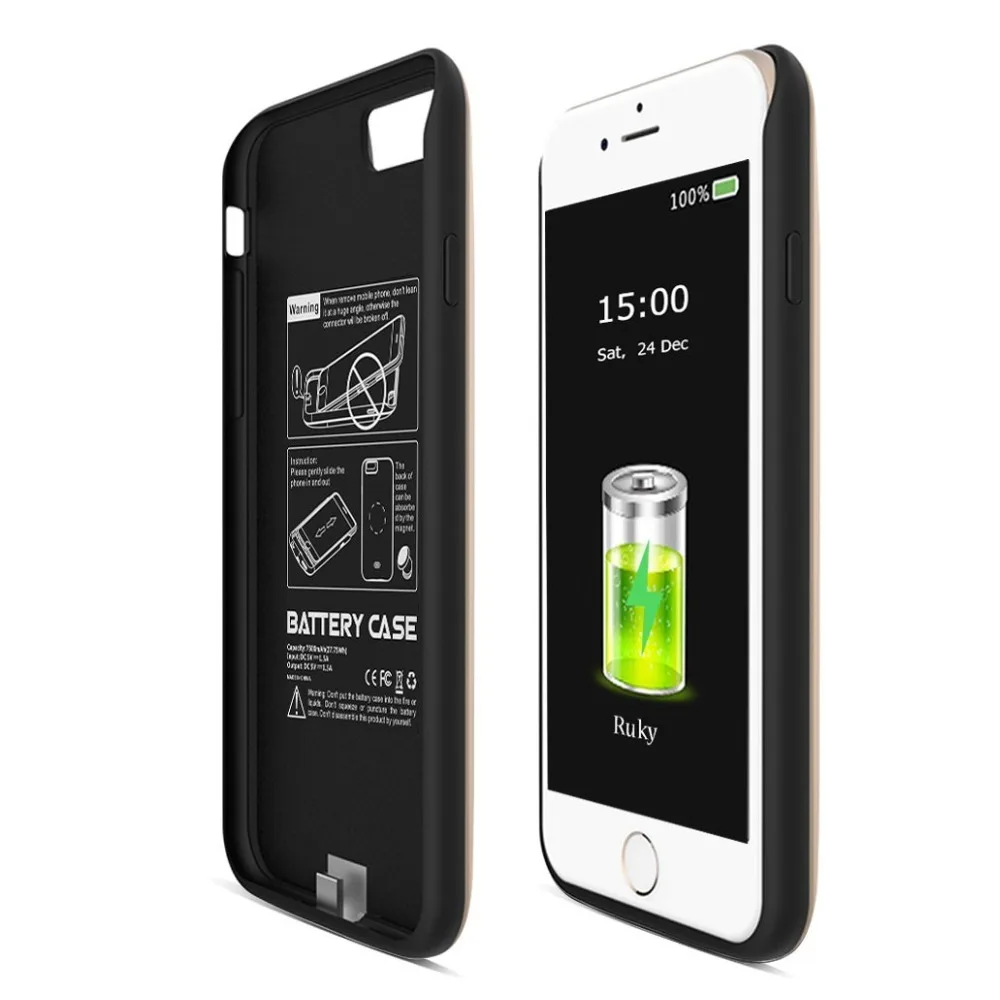 Gagaking Батарея Зарядное устройство чехол для мобильного телефона iPhone 8 7/8 Plus 7 5200/7500