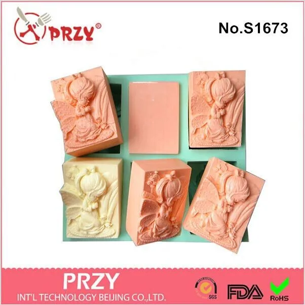 Силиконовая форма для мыла PRZY с 6 отверстиями силиконовая торта шоколада печенья