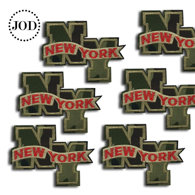 6 шт. нашивки в стиле милитари Нью Йорк NY полосатые наклейки для одежды сделай