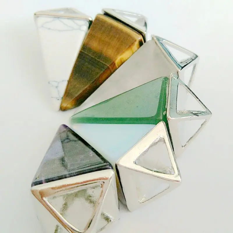 Восстанавливающее хрустальное ожерелье с рисунком пирамиды женское колье кулон