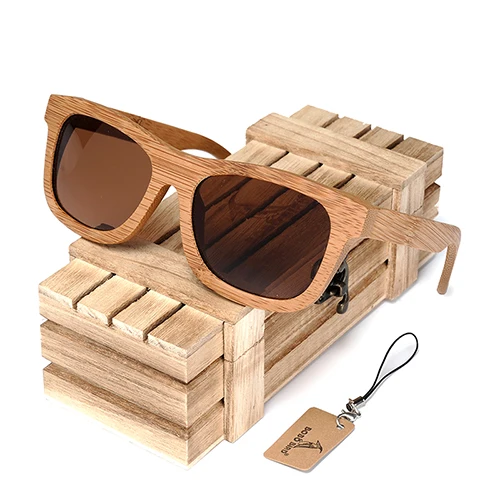 Tawny Lens Sunglasse Бобо птица BG003 бренд Дизайн ручной работы Простые Модные Стиль природа бамбука Солнцезащитные очки для женщин Для мужчин поляризационные Очки с деревянной коробке - Цвет линз: Tawny Lens Sunglasse