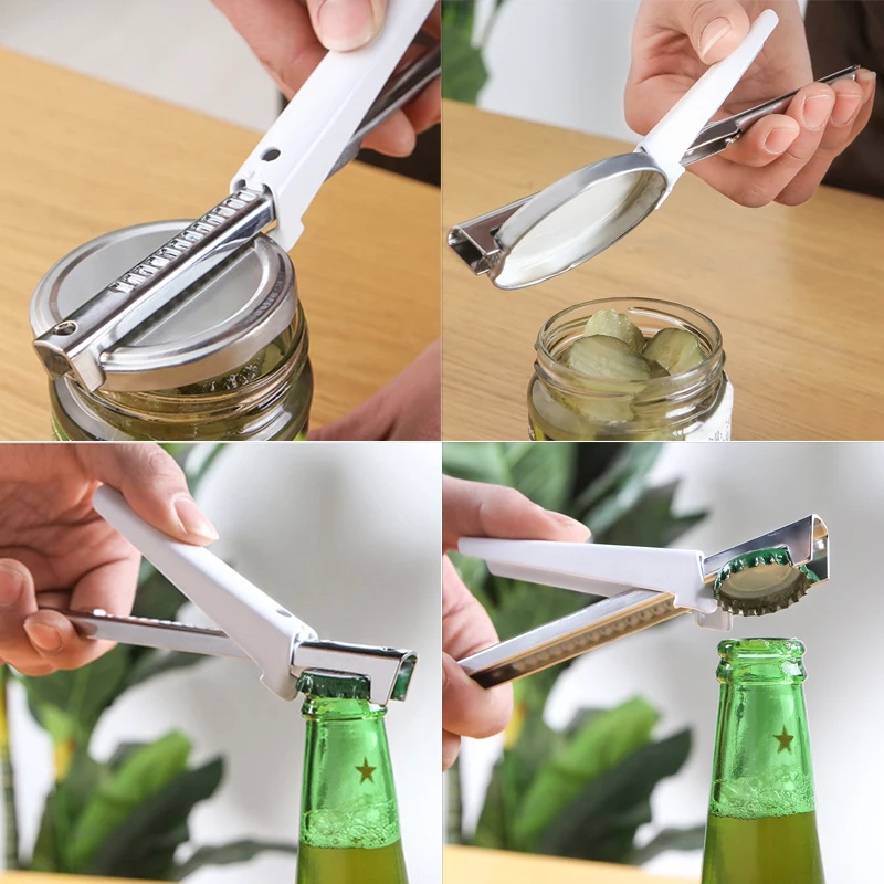 

Unibird Adjustable Stainless Steel Can Opener Long Jar Tin Cap Opener Manual Remover Seal Bottle Lid Kitchen Accessories Gadget