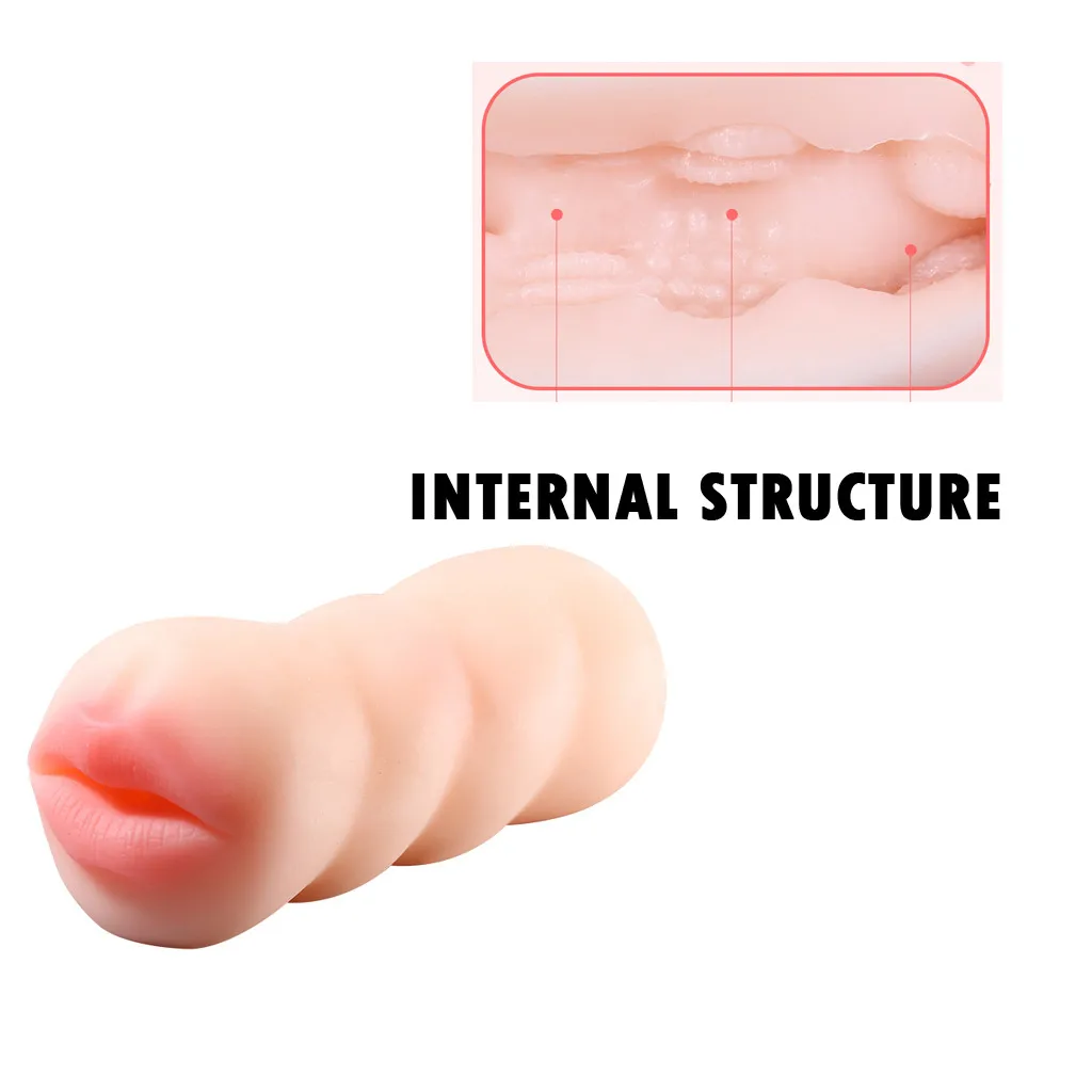 Мужские оральные секс игрушки Мастурбация настоящие зубы язык Глубокая глотка