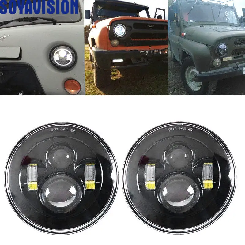 7 дюймовый круглый светодиодный фар угол глаза для Lada Niva 4x4 suzuki самурая Hummer H1H2 фара