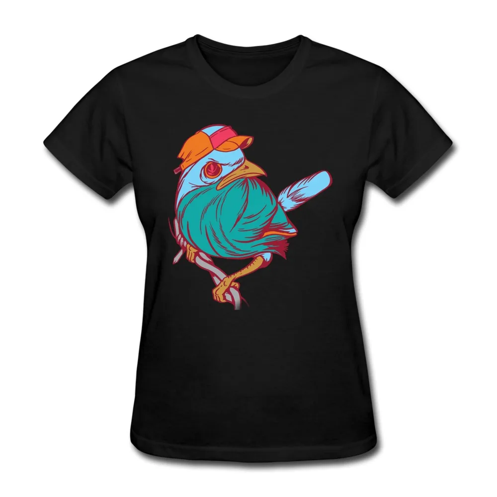 Make Own Regular Womens T-Shirt Urban Birdie Funny Pics Woman T Shirts Good Quality | Женская одежда