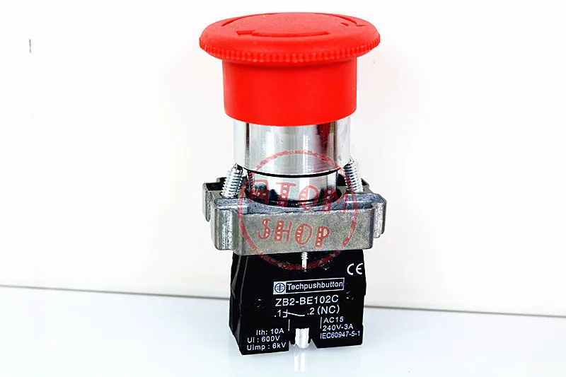 XB2BS542 1NC ZB2 BE102C one закрытая красная Грибовидная головка Кнопка аварийной остановки