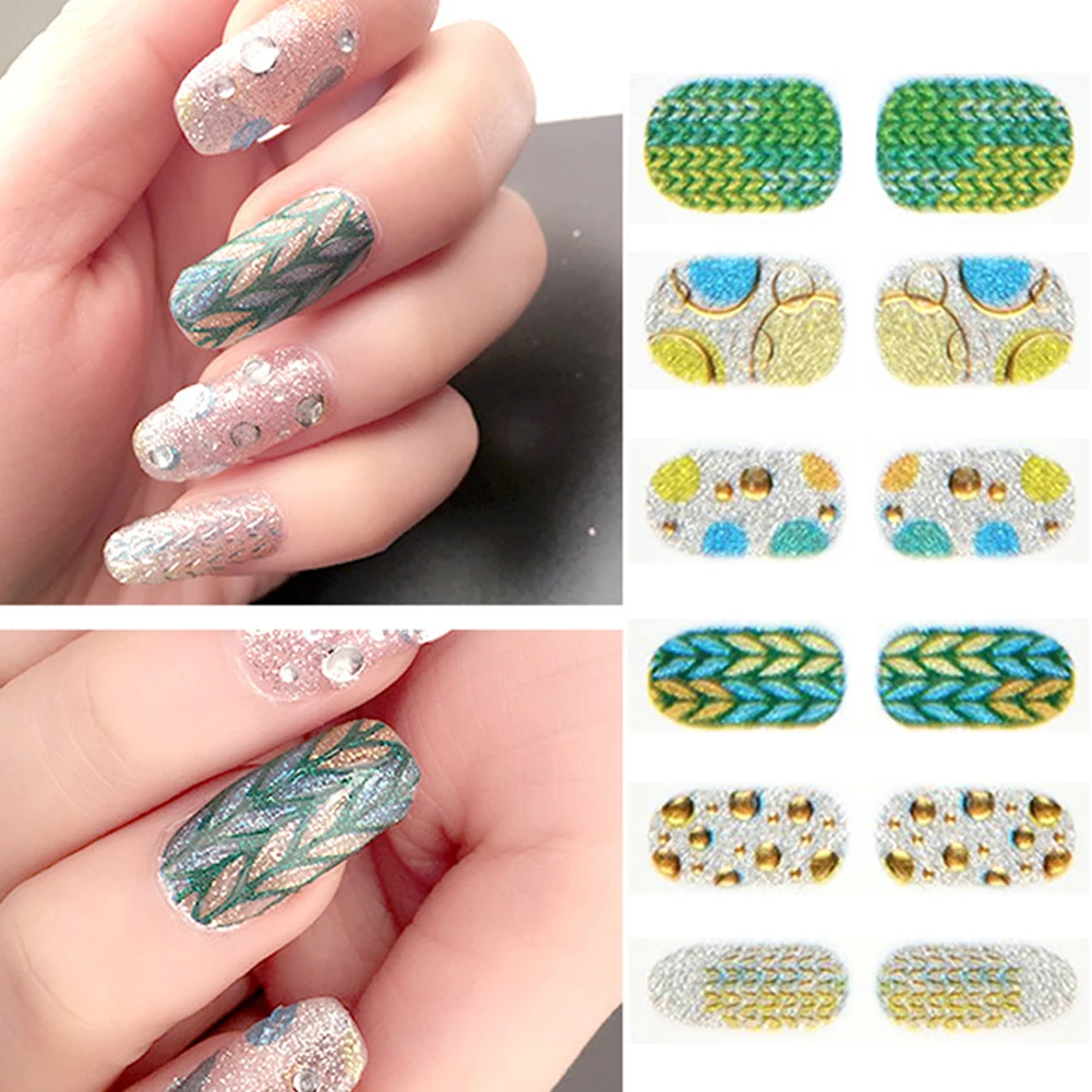 5 шт./компл. Новое поступление 3D ультра тонкая длинная прочный ноготь наклейка s