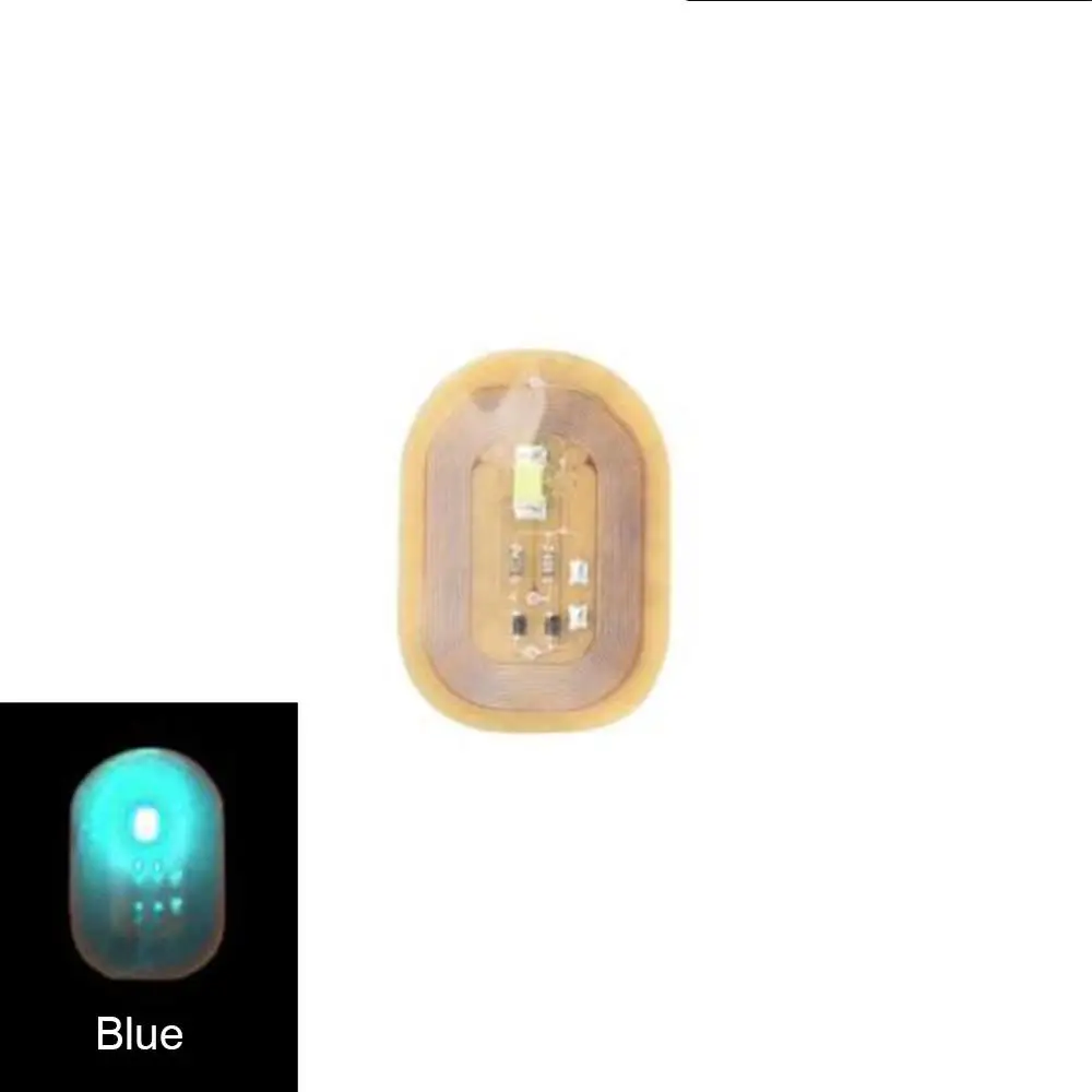 blue NFC ноготь Art Советы DIY наклейки телефон светодиодный свет вспышки вечерние Декор Типсы - Цвет: blue