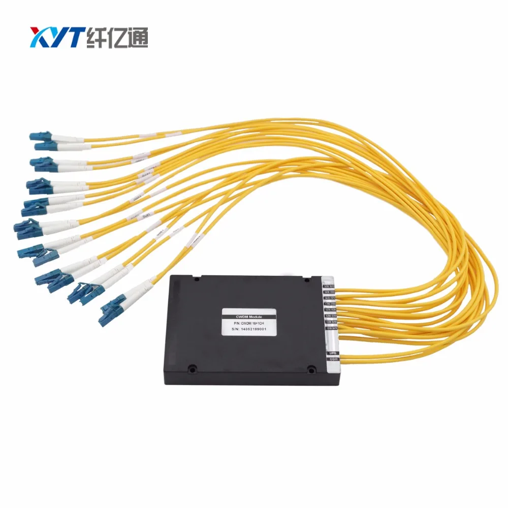 

2pcs one mux one demux single fiber 6ch abs box type cwdm mux for Fiber Optical amplifier