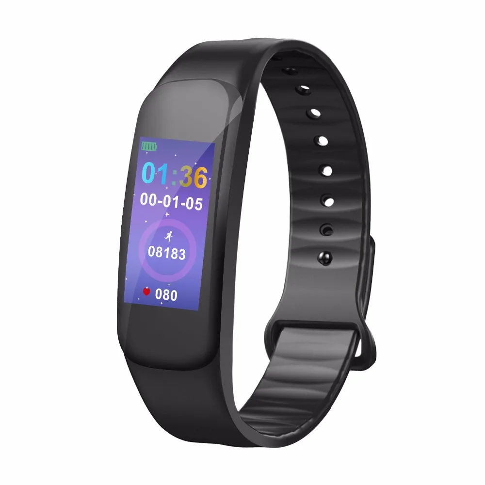 Cawono Bluetooth C1 Цвет ЖК дисплей смарт браслет Фитнес крови Давление монитор