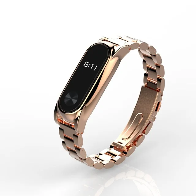 Нержавеющая сталь ремешок для Xiaomi mi Группа 2 аксессуары умный Браслет Band2