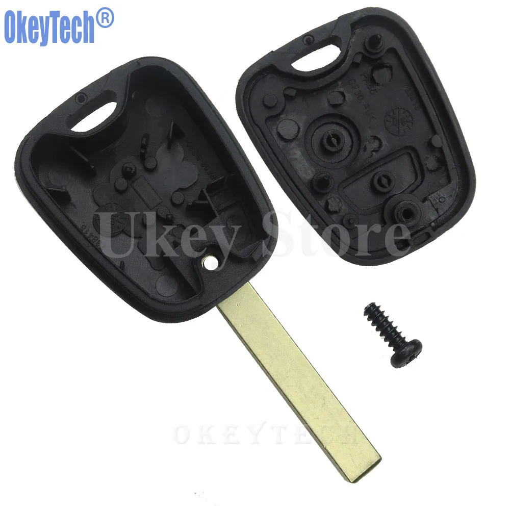 OkeyTech 2 кнопочный чехол для Peugeot 107 207 307 407 106 206 306 406 без канавки лезвие VA2 бесплатная