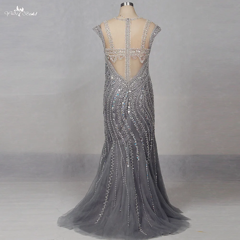 Серое Платье Yiaibridal RSE799 роскошное Сексуальное Серебряное платье женское вечернее