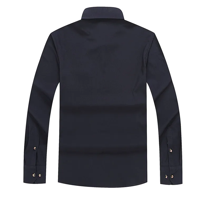 Зимняя мужская официальная рубашка с длинным рукавом 7XL 8XL 9XL 10XL большой размер 11XL осень homme хлопок офисная рубашка темно-синий красный 60