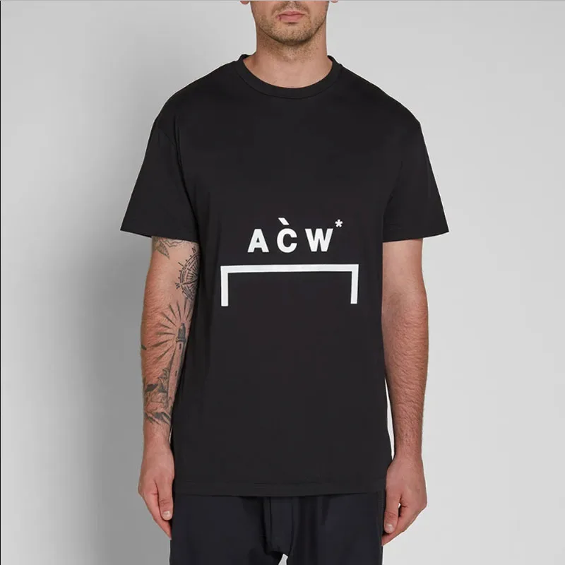19SS ACW футболка с геометрическим принтом летняя уличная одежда рисунком хлопковая