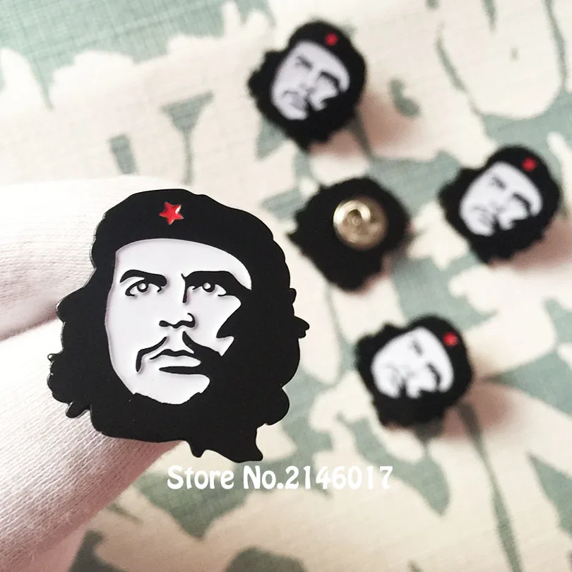 

27.5mm Che Guevara Pins Rebel Enamel Badges Socialist Liberal Military Lapel Pin and Brooch Gift or Art Metal Craft