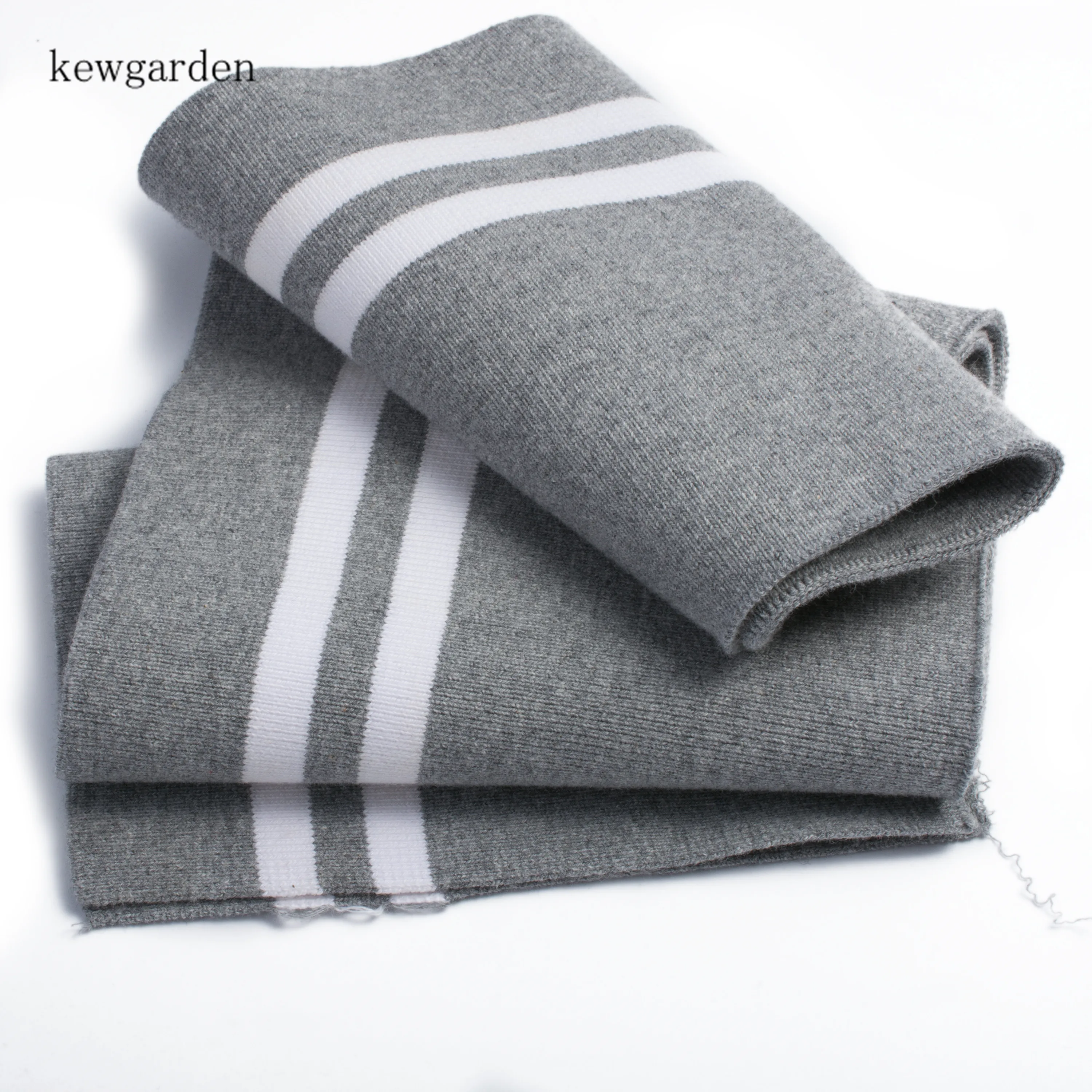 Kewgarden 85*15 см эластичные полосатые ребра манжеты аксессуары для одежды стрейч вязать нить ткань куртка толстовка декольте 2 шт./партия