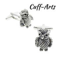 cuff arts 2018 mens cufflinks delicate cute owl shaped cuff links men jewelry gift party gemelos personality cufflinks c10023