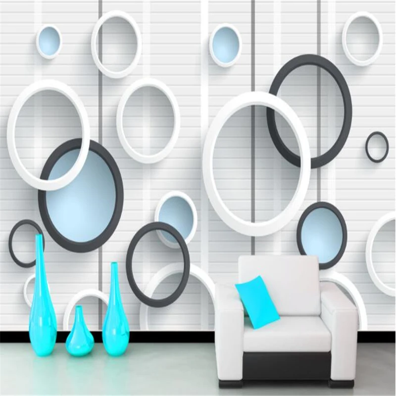 3d обои для фотосъемки с изображением фантомного круга ТВ фон домашний интерьер