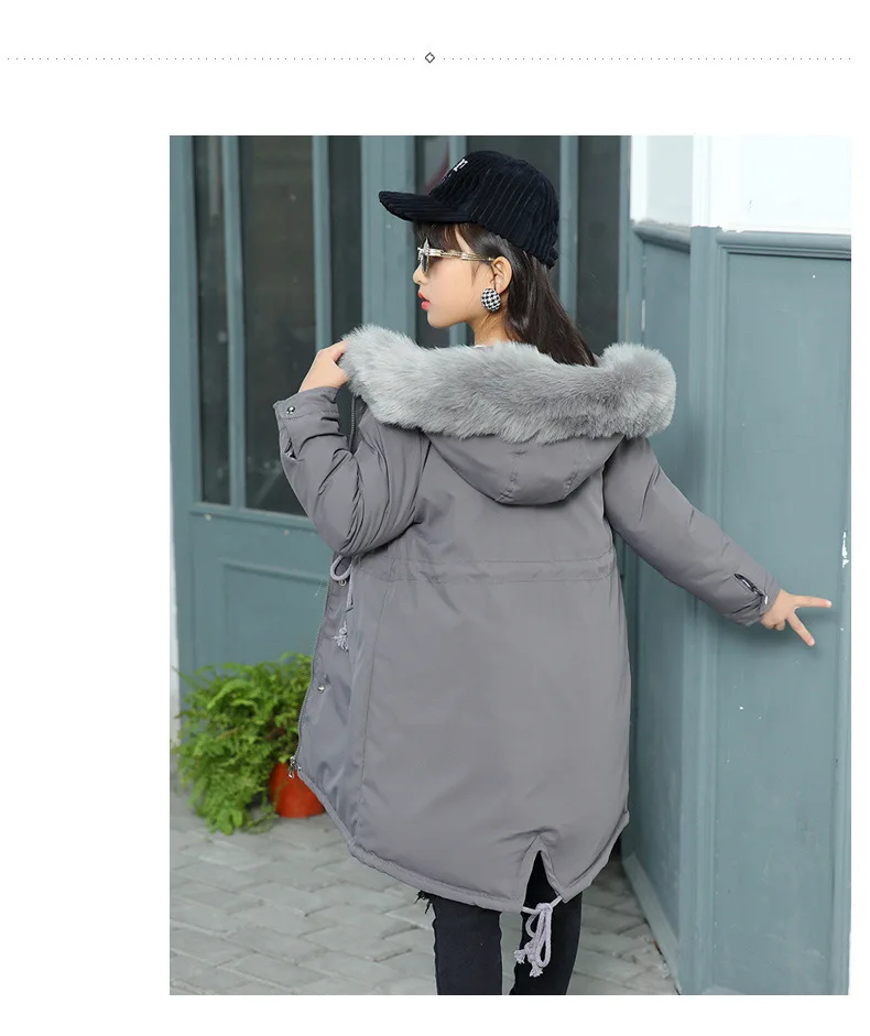 Children Winter Jacket New Fashion Girl Clothing Warm Down Cotton Girl Thickening Hooded Kids Clothes Snowsuits Winter Coat