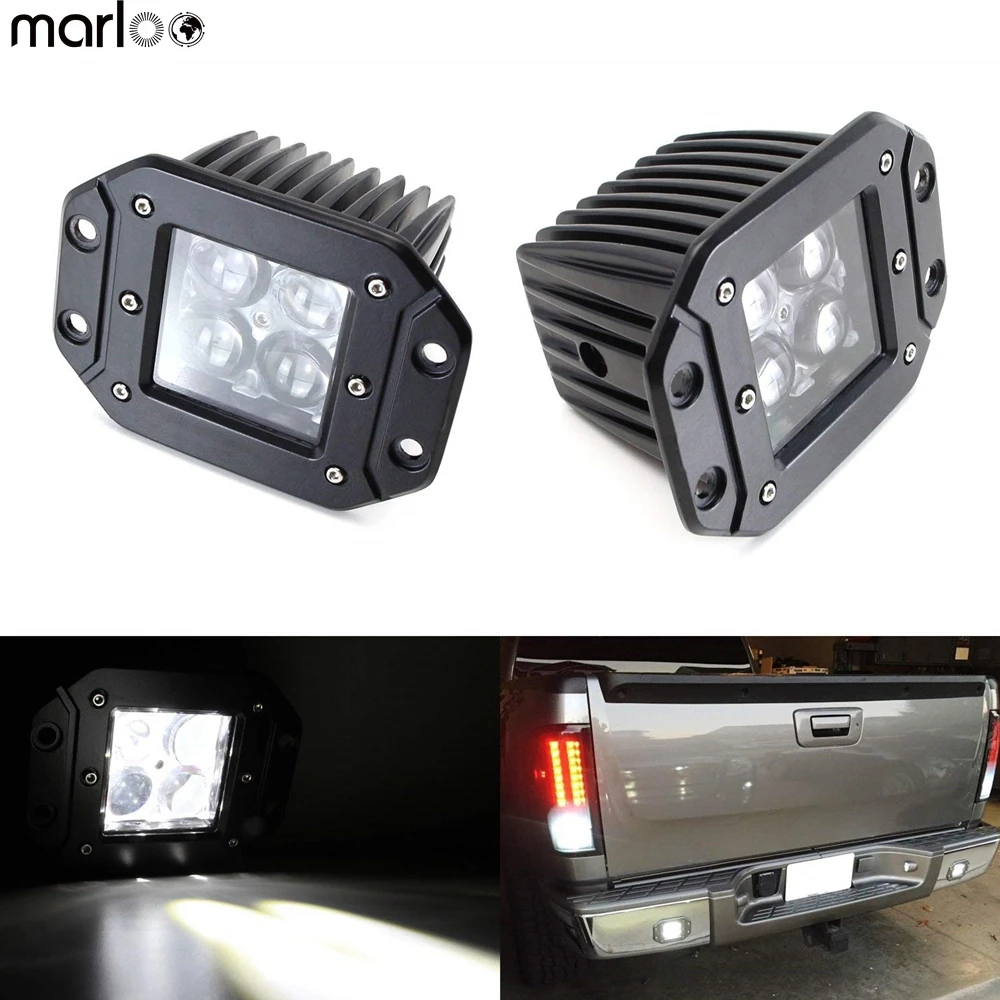 

Car Accessories 2pcs 4D 20W Flush Mount Pods Led Work Light For Pickup Truck SUV ATV Boat offroad