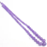 high quality 6 14mm pretty natural light purple jades graduated shape diy gems loose beads strand 17 jewelry making w1686