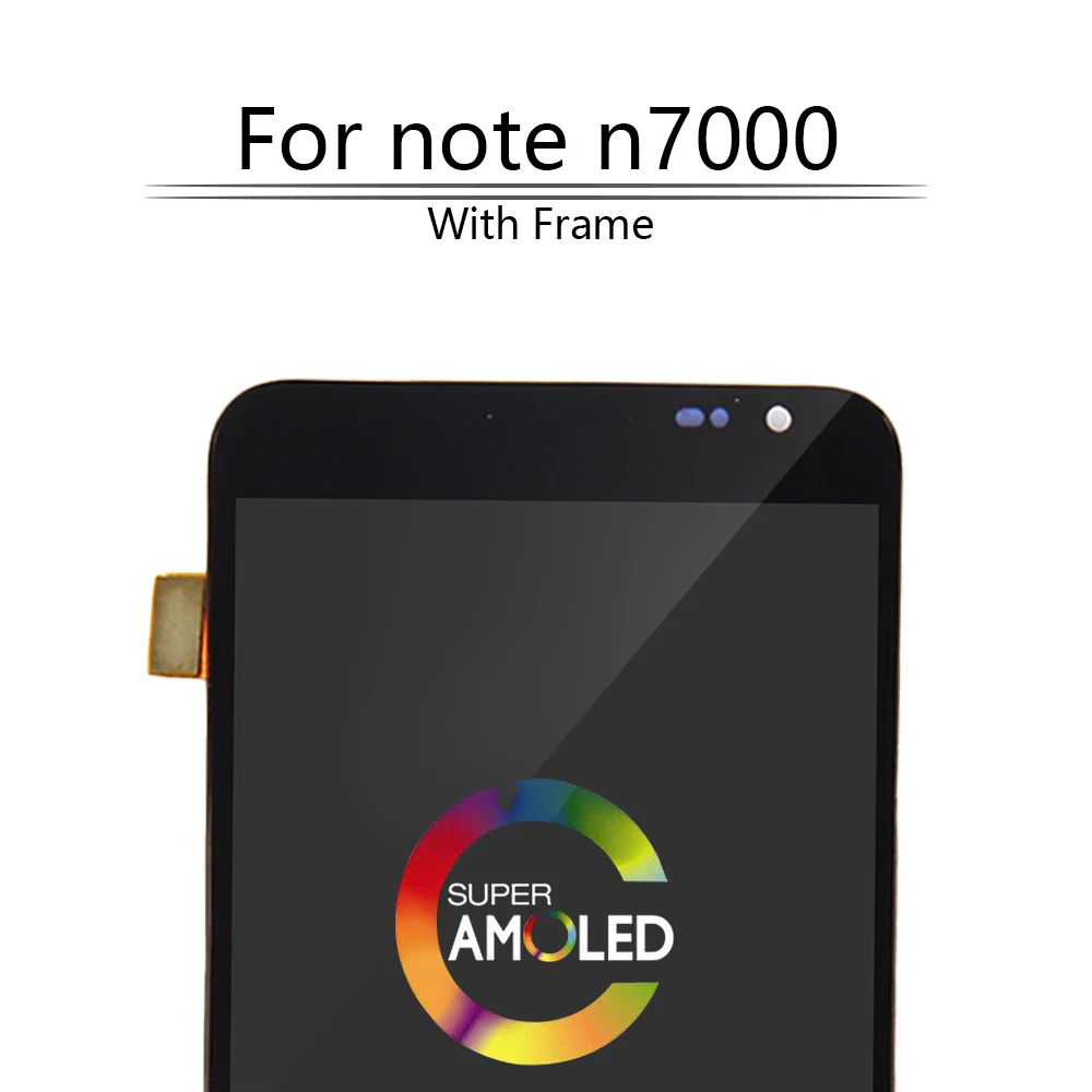 5," Sinbeda AMOLED для SAMSUNG Galaxy Note N7000 ЖК-дисплей сенсорный экран с рамкой для SAMSUNG Note i9220 lcd Note 1 lcd N7000