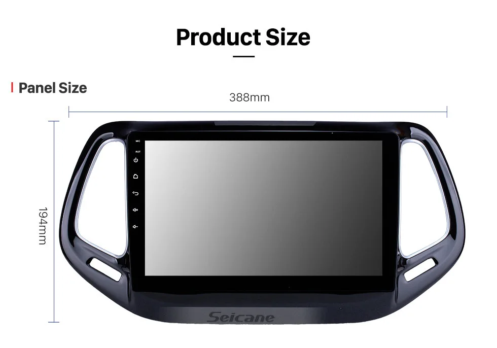 Seicane 2din Android 8,1 автомобильный мультимедийный плеер gps навигация для Jeep Compass стерео wifi Bluetooth DVR USB gps