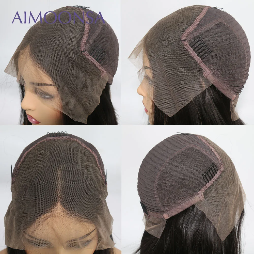 Brown Lace Front Wig 13x6 Glueless Ombre Human Hair Wigs For Women Loose Wave Aimoonsa Remy | Шиньоны и парики