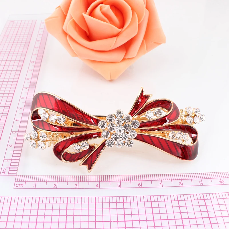 Рождественский подарок очень яркие женские весенние заколки аксессуары для